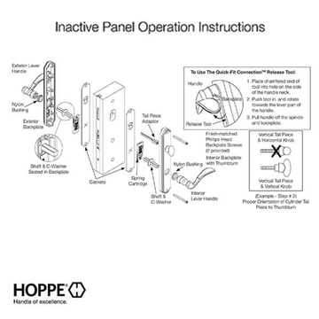 HOPPE PARTS PACK FOR DOOR HANDLE
